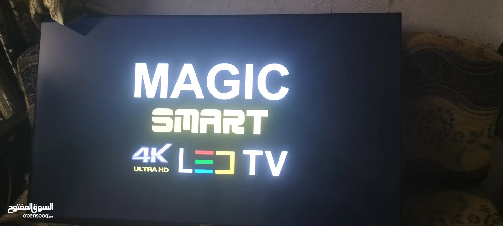 اربد شاشة 55 ماجيك سمارت 4k بحال الوكالة 130 دينار