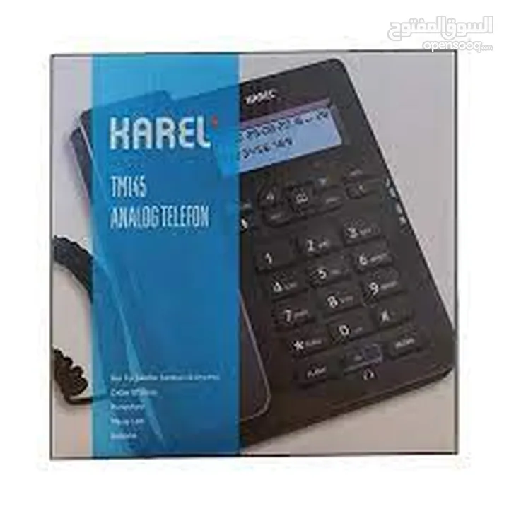 تلفون ارضي سلكي مع شاشة عرض وكاشف رقم صناعة تركياKAREL TM145