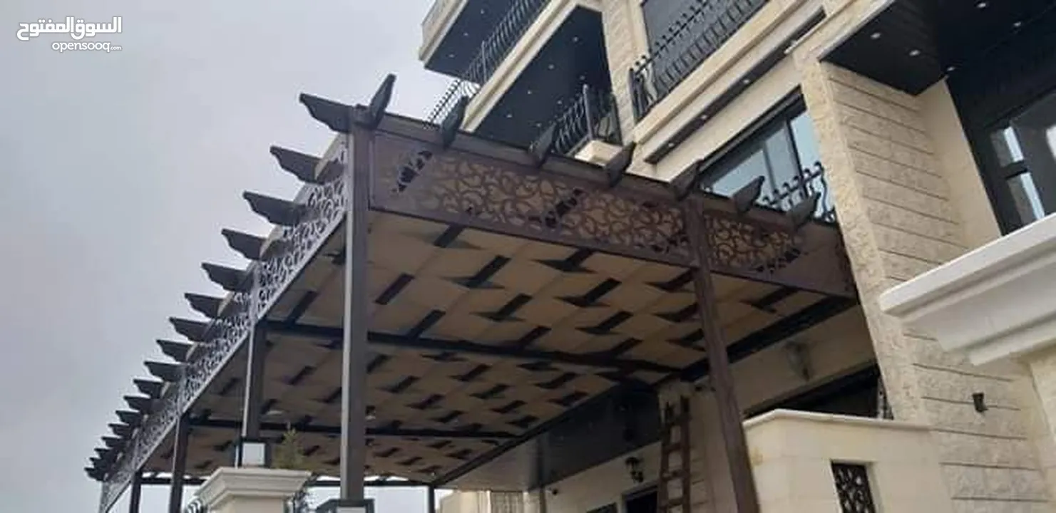 تركيب مظلات خشب براجولا مع الاشعه للكراجات والبلكونات والحدائق