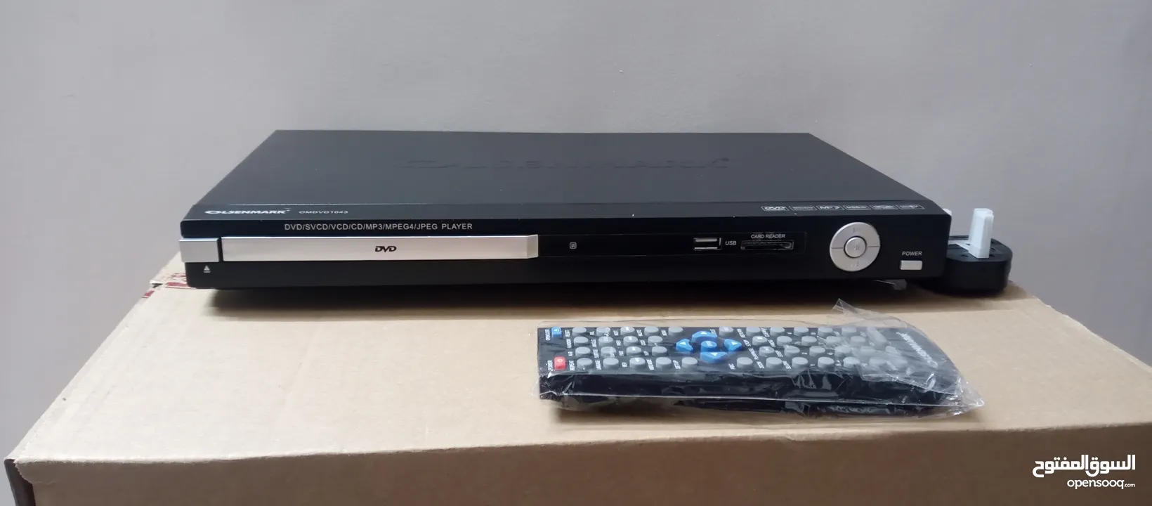 مشغل دي في دي DVD حديث نوع Olsenmark شاشة تحكم ريموت مخارج HDML MP3  و USB