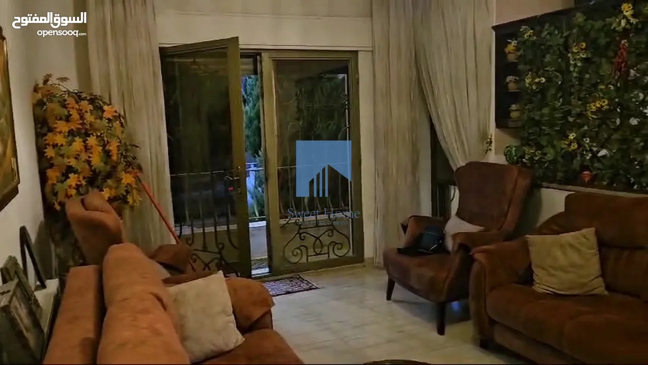 شقة أرضية مميزة للبيع في أم السماق 150م مع ترس امامي 15م تشطيب سوبر ديلوكس بسعر مغري