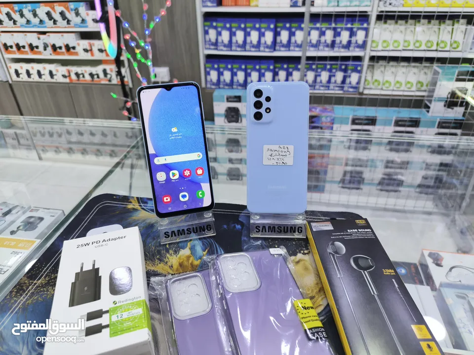 الازرق البارد متوفر SAMSUNG A23 رام 12 جيجا 128 بدون كرتونه معه بكج هدية متوفر توصيل