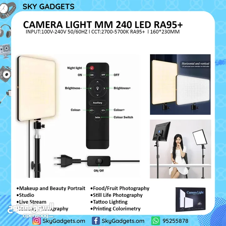 Camera Light MM240 led Ra95+ ll Brand-New ll