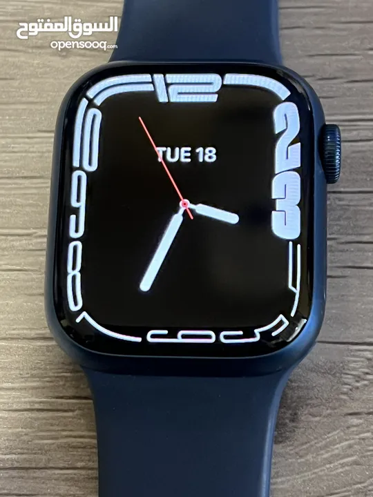 Apple Watch Series 7 41mm Aluminum blue case أبل واتش الجيل السابع مقاس 41 مم ألمنيوم لون أزرق