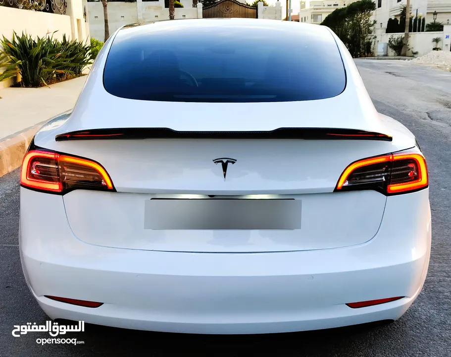 تيسلا 2021 model 3 standard plus جمرك جديد باسم المستورد بحالة الوكالة ناجح اوتوسكور بسعر لقطة