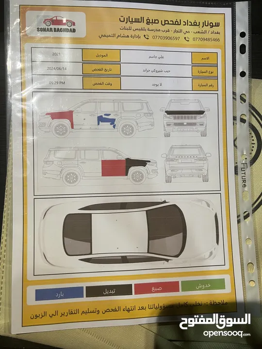 جيب شيروكي لمتد موديل 21 ورقم بغداد دولي ماشيه 21 الف سونار بلحادث