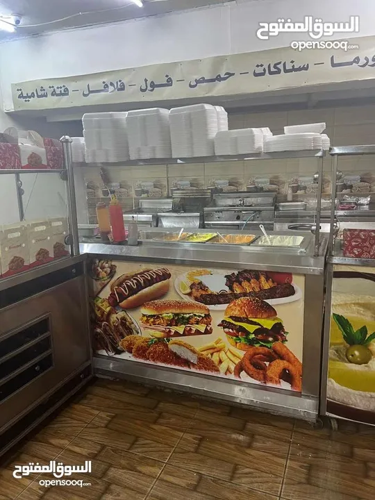مطعم شاورما وفلافل وعده مشاوي للبيع