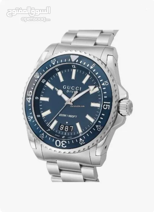 Original Gucci Dive 136203 Blue Silver-Tone Men’s Watch