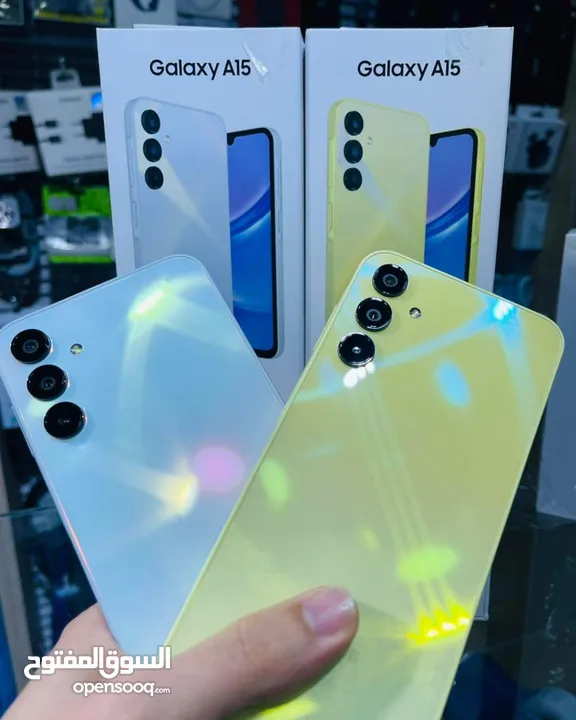 جهاز مشغل ايام Samsung A15 رام 8 و 12 و 16 الجيجا 128 و 256 هدية كفر ولزقة وشاحن الاصلي متوفر توصيل