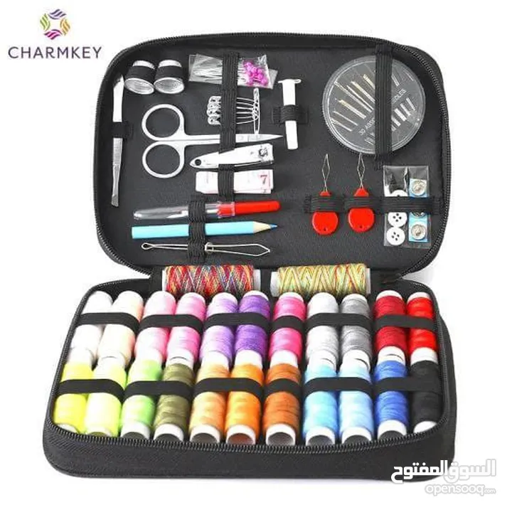 طقم خياطة متكامل 100قطعة داخل حقيبة واحدة إذا كنتِ من محبّات الخياطة أو بتحبي تكون عندك مجموعة حلوة