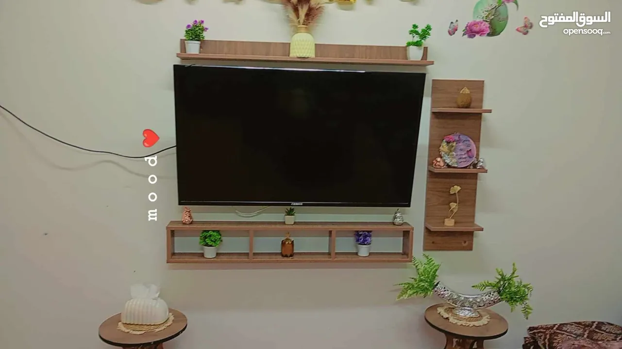 رف شاشة التلفزيون خشب لامنيت مميز