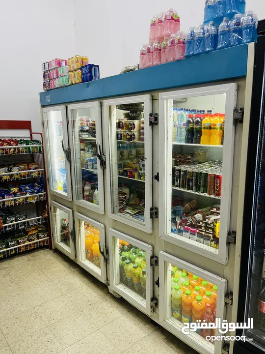 ثلاجة عرض 4 ابواب شغالة مية المية  مطور مكيف