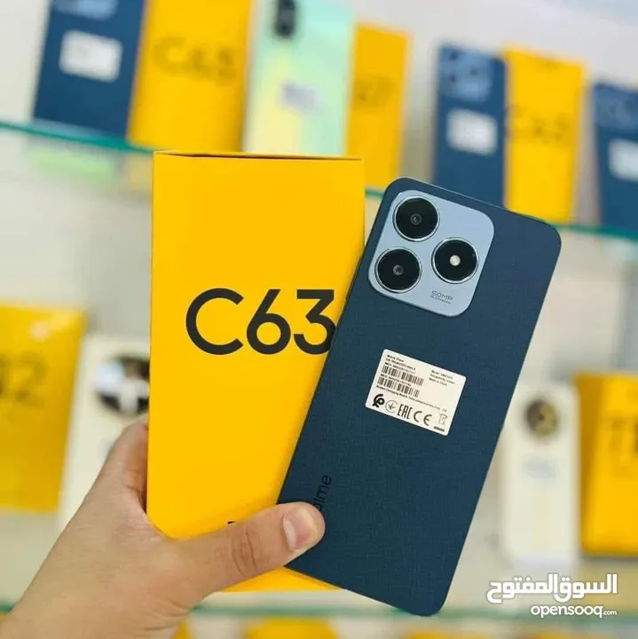 جهاز جديد بالكرتونة Relmi C63 رام 12 جيجا 128 مكفول سنة ونص متوفر توصيل