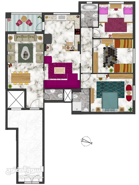شقة للبيع في سردا قرب الشارع الرئيسي