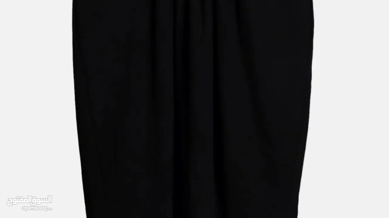 H&M Women's Dress Ivory Black Stretch V-Neck Pleated Sleeveless Pencil Bodycon L
