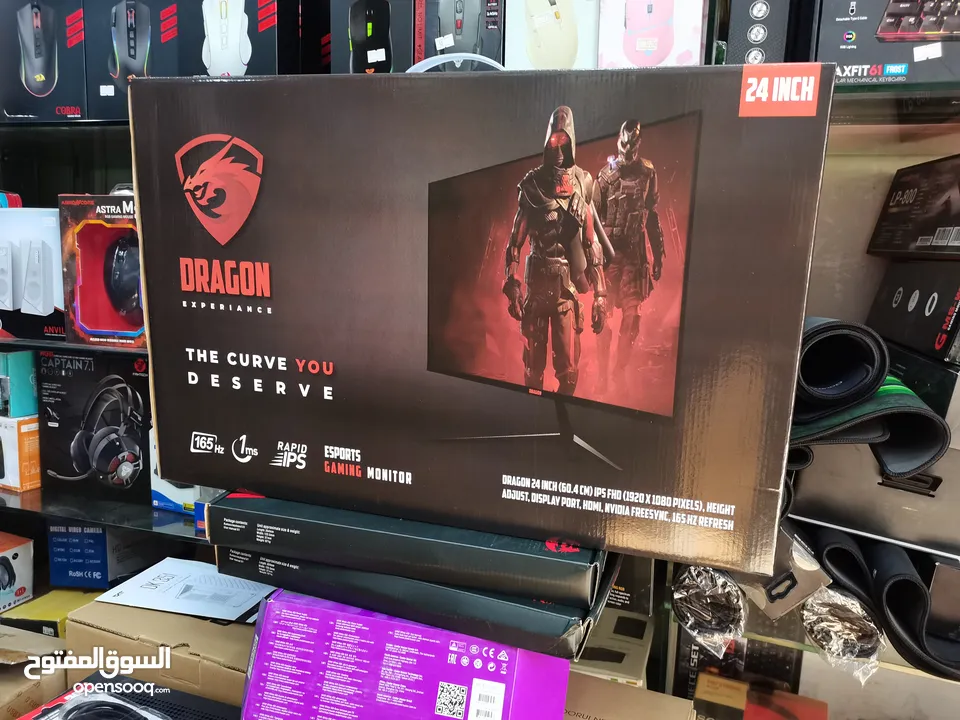 عروض نار  عنا غيـــر جديد كفاله عام Dragon 24 INCH 165HZ 1MS IPS