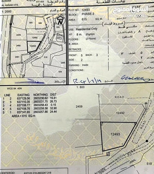 أرض سكني للبيع بوشر الأنصب بالقرب من وحدة المهام الخاصة وعلى شارع قار مرصوف فرصة للشراء