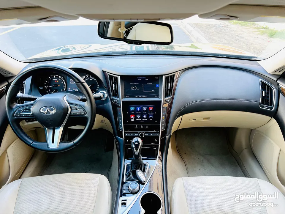 A Clean And Beautiful INFINITI Q50 2019 Black Gcc