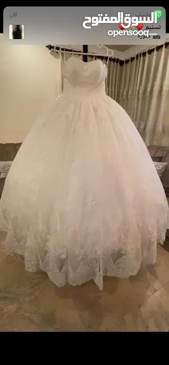فستان زفاف (عرس) أبيض free size