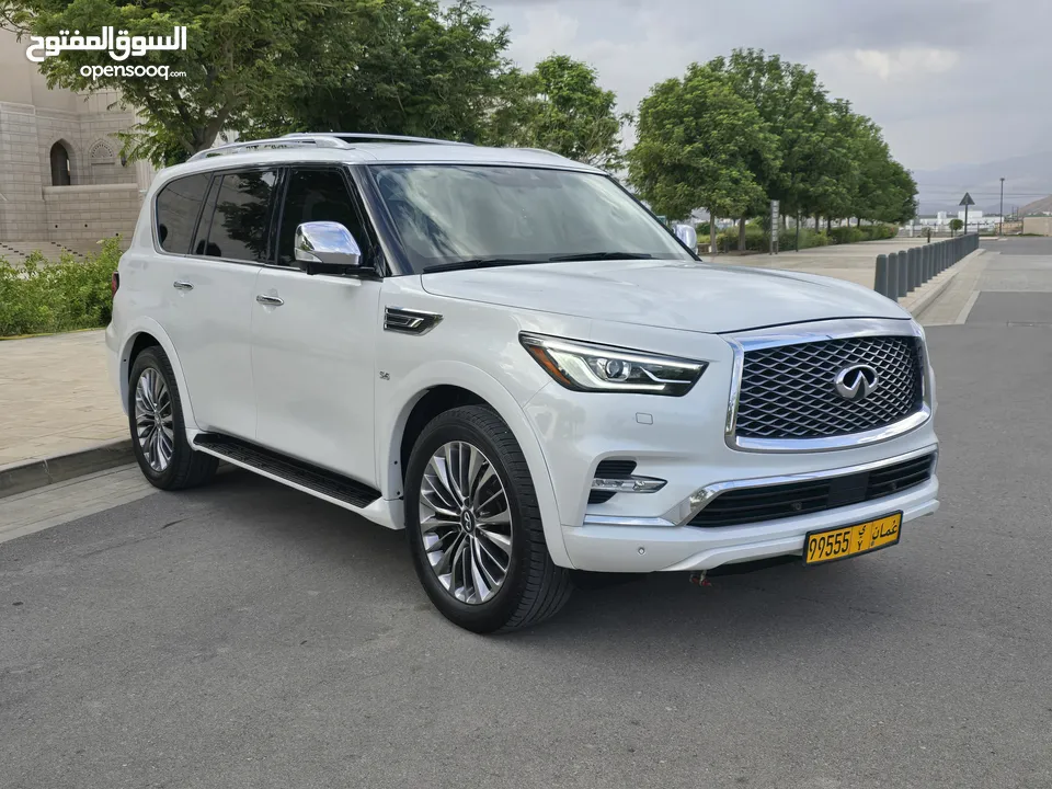 إنفينيتي QX80 رقم 1 موديل 2018 قطعت 69 الف ميل