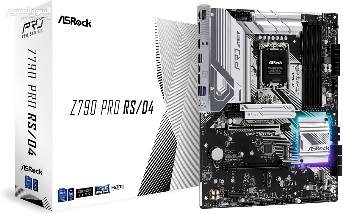 ASRock Z790 Pro RS/D4 Motherboard, Supports Intel 12th and 13th Generation CPU (LGA1700), Z790 Chips