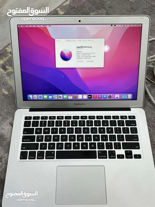 MacBook air 2015 core i7 ram 8 giga hard 128 giga ssd