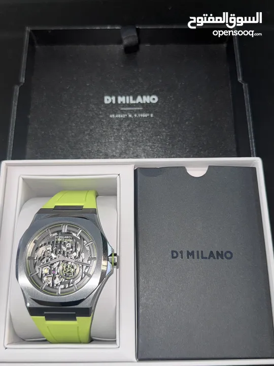 D1 Milano Men’s Skeleton Automatic Watch - Luxury Italian Timepiece with Stainless Steel Case.
