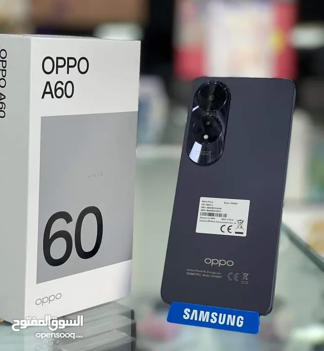 مشغل ايام oppo A60 رام 16 جيجا 128 مكفول سنة أغراضة والكرتونه الأصلية متوفر توصيل