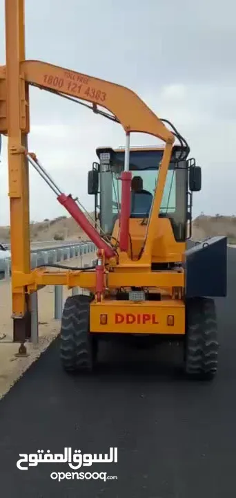 Pile driver machine 2024 for Guardrail installation