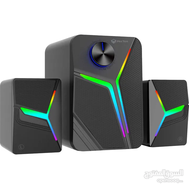 Meetion SP2011 2.1 Gaming Stereo Desktop Speakers with Subwoofers سماعات بإضاءة