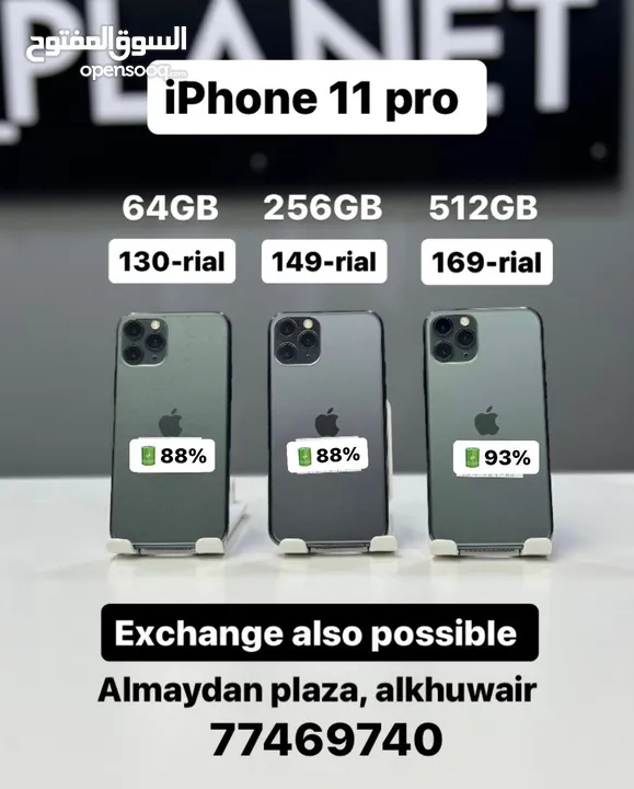 iPhone 11 Pro -64 GB /256 GB /512 GB - Good working No Deffects