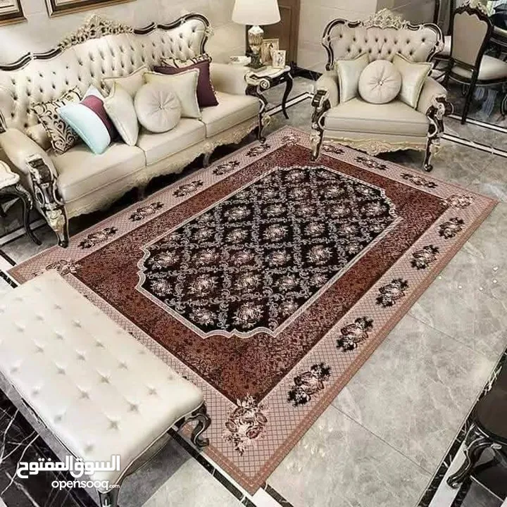 سجاد 3D مودرن مانع للانزلاق حجم كبير