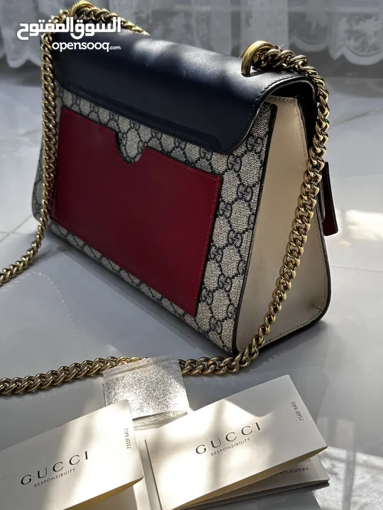 Gucci Small Padlock Shoulder Bag in GG Supreme Canvas & Leat...