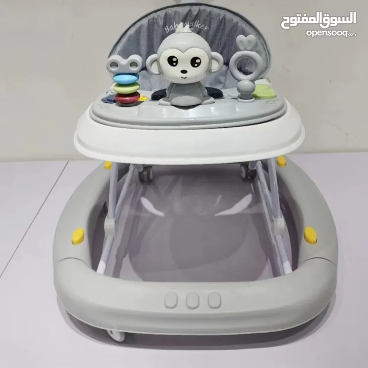 عرض خاص فقط شامل التوصيل داخل عمان على مشّاية الأطفال تابلو القرد - أمان، راحة، ومتعة في كل خطوة