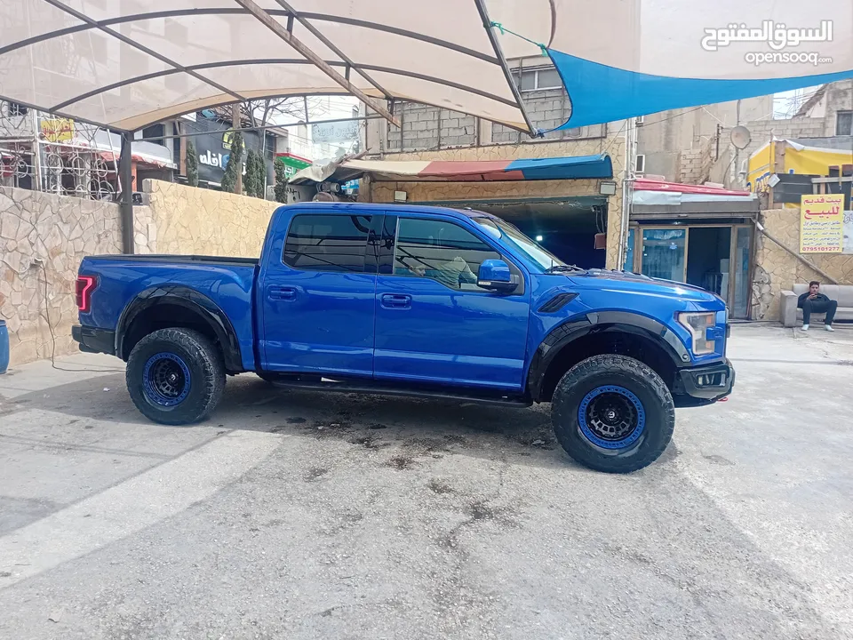 فورد رابتر أصلي للبيع للجادين فقط بسعر مناسب  F150  2018 أزرق جنط بي دلك فل بنوراما