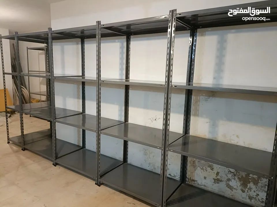 رفوف دكسون حديد تفصيل جديد للمحلات والمستودعات والشركات و المكاتب والعيادات والدوائر الحكومية  رفوف
