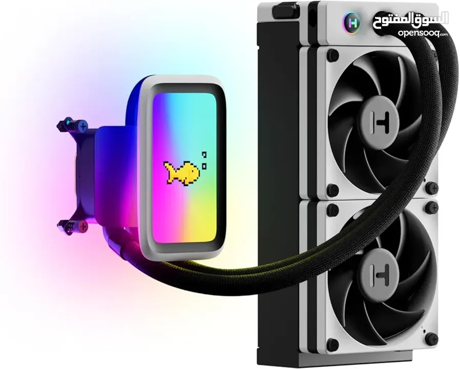 Hyte Thicc Q60 240mm CPU Liquid Cooler With IPS 5 inch LCD تبريد مائي  احترافي