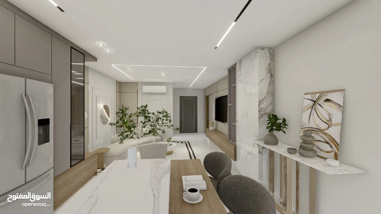 تصميم داخلي منازل و مكاتب و عيادات و محال تجاريه و حدائق تصميم و تنفيذ بافخم التصاميم المميزه