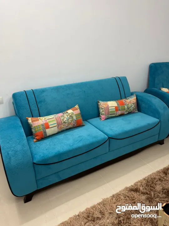 طقم كنب شبه جديد مستعملش