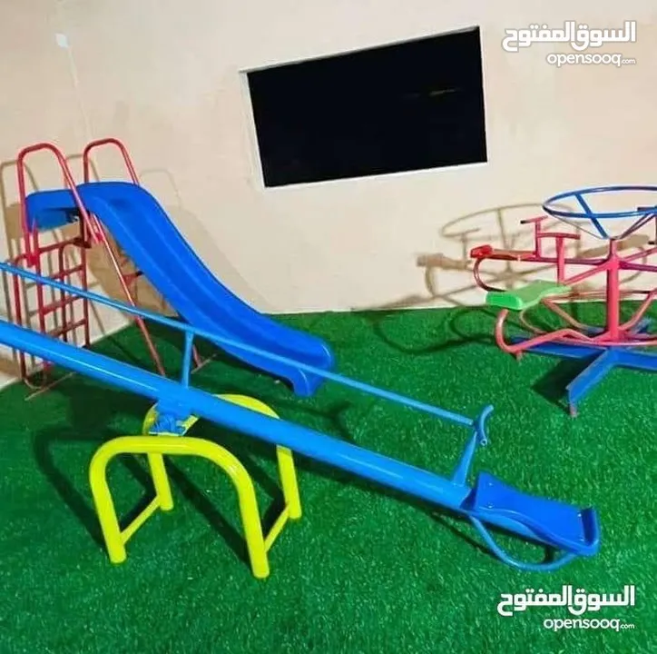 جميع العاب الحدائق والمتنزهات والحضانات من مراجيح وسحاسيل وكراسي بحر واطقم تارتان