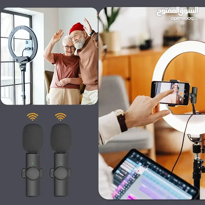 مايكروفون تسجيل على الهاتف wireless microphone K11