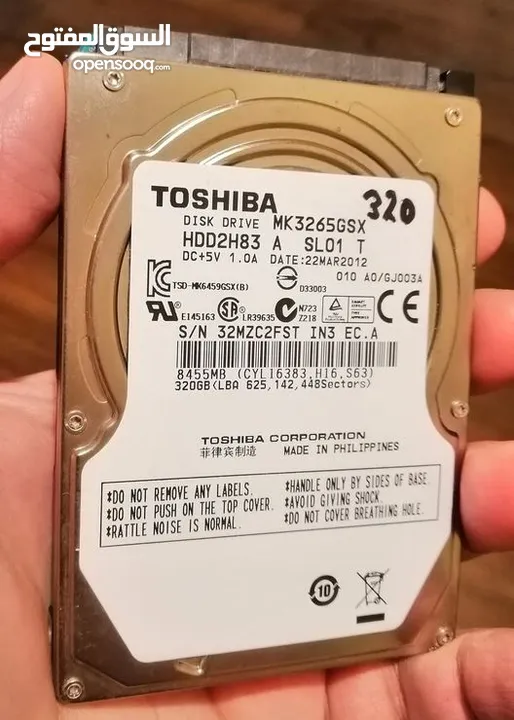 320 GB هارد دسكHDD لابتوب او دسكتوب مع سلك ساتا جديد