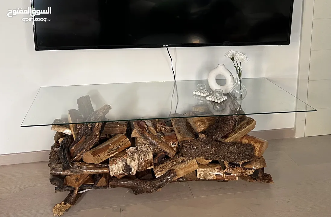Tv table unique wood