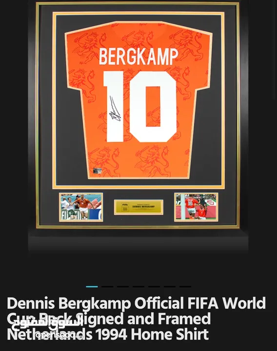 Dennis Bergkamp Official FIFA World Cup Back Signed