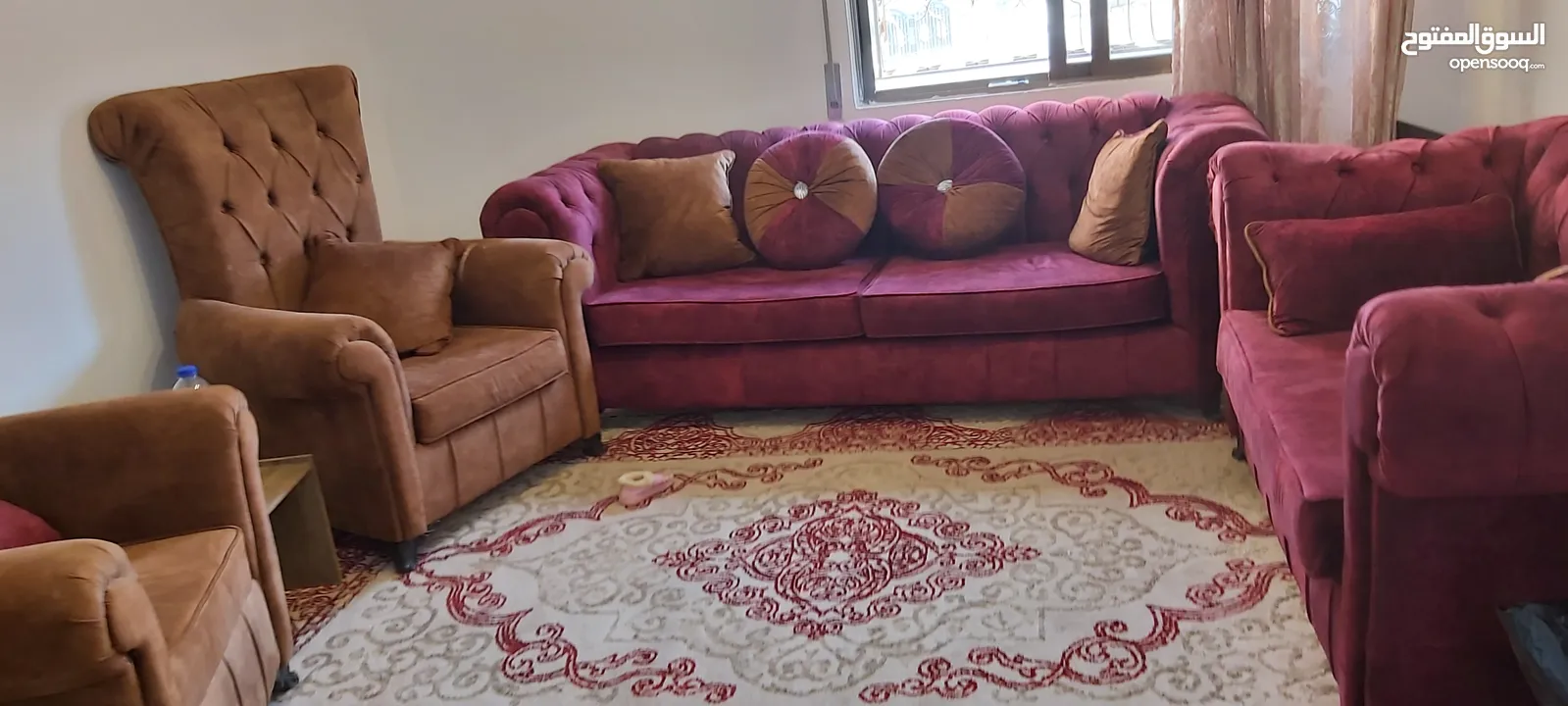 طقم كنب خمري