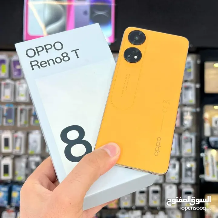 اخو الجديد oppo Reno 8T رام 16 جيجا 256 أغراضة والكرتونه الأصلية متوفر توصيل