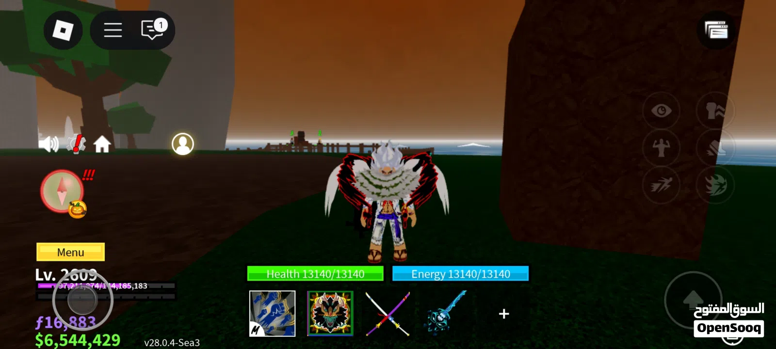 حساب روبلوكس ماب بلوكس فروت (Blox fruits)