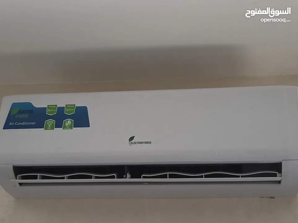 مكيف 1طن الكترو هايبرد  ELECTRO HYBRID  انفيرتر  استعمال اسبوع  255 تبريد 80,٪ راكب افحص وفك