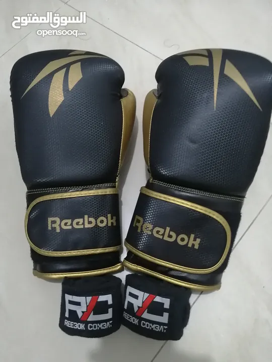 Boxing gloves with bandages