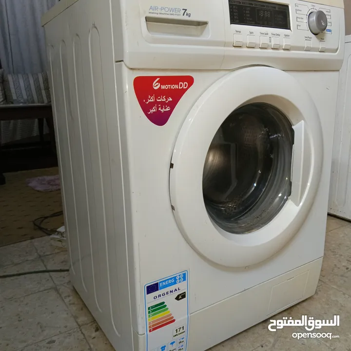 غسالة دايو 7 كيلو 1200 دورة بحالة ممتازة شغالة